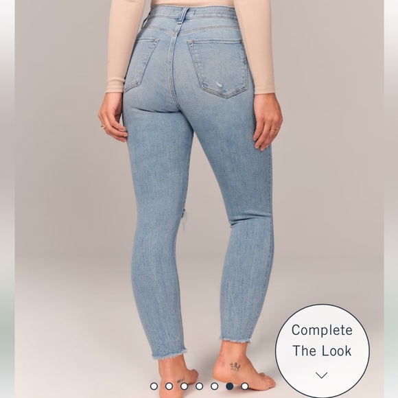 Abercrombie & Fitch super skinny ankle high rise jean - Picture 2 of 8